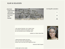 Tablet Screenshot of klar-und-gelassen.de